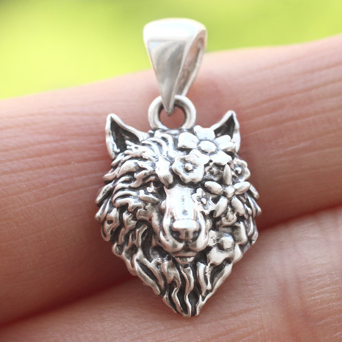 Wolf pendant charm 925 - pendant,