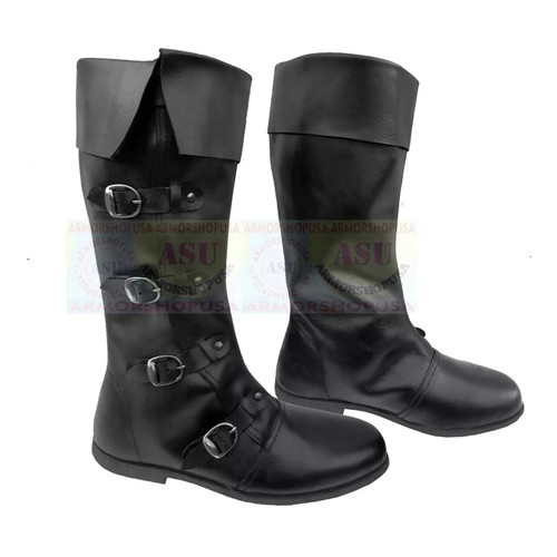 Medieval leather boots - medieval,