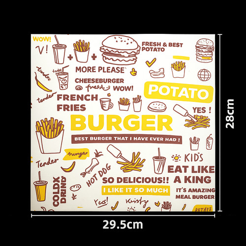 100x greaseproof printed - 100x,