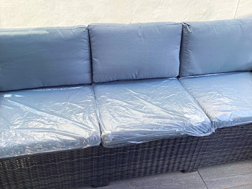 Grey rattan wicker 4pc - grey, lounge
