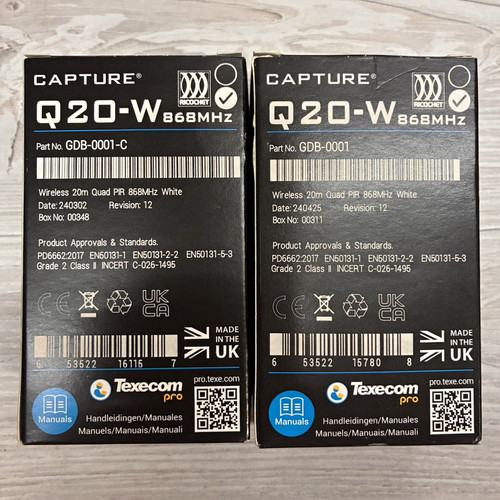 Texecom capture q20 868mhz - capture, q20-w