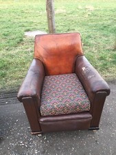 A Leather  Art Deco  Armchair