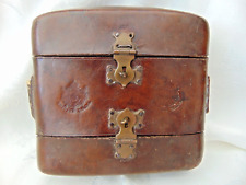 Antique 19th C French Leather Double Hunting Shotgun Cartridge Belt  Case