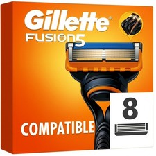 8 PCS 5-Layer Shaving Razor Blades Refills Compatible With Gillette Fusion5
