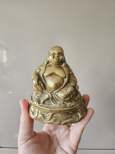 Vintage brass seated - brass, laughing