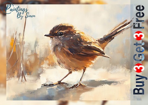 Delicate sparrow bird oil - delicate,