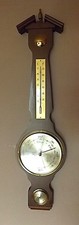 Vintage German Banjo Barometer, Thermometer, Hygrometer, Weather Station
