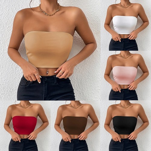 Ladies boob tube top strapless - boob,