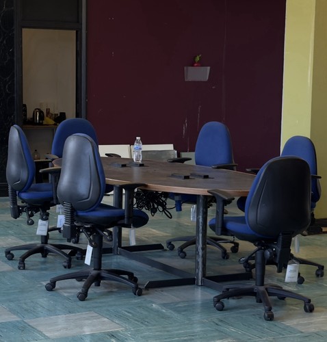 Office oak meeting table - office, and