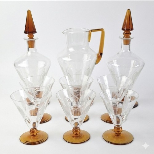 Art deco spirit decanters - art,