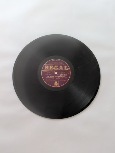 Will fyffe rpm record regal - 78,
