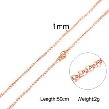 Rose Gold Women Chain Necklace