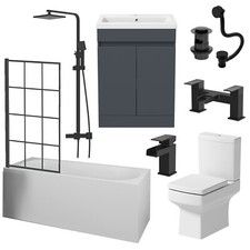 Complete Bathroom Suite Black
