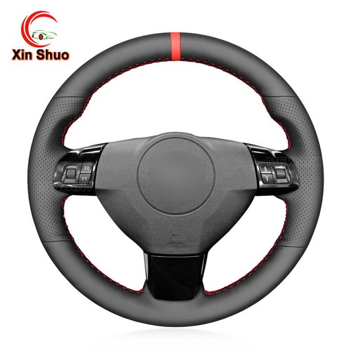 Black top leather steering - top,