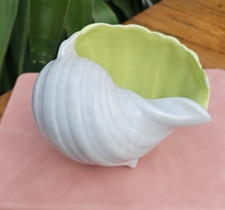 POOLE POTTERY TWINTONE LIME & SEAGULL GREY C103 DECORATIVE CONCH SHELL DAMAGED