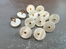 12 Vintage Pearlescent Buttons