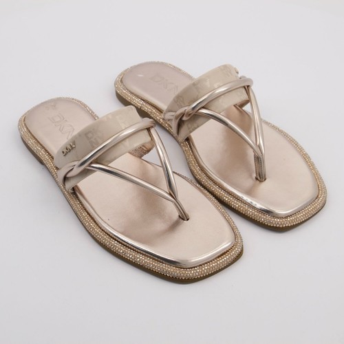 Dkny gold thong sandal flip - dkny,