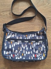 Lesportsac classic hobo shoulder crossbody organiser handbag navy rare NEW 
