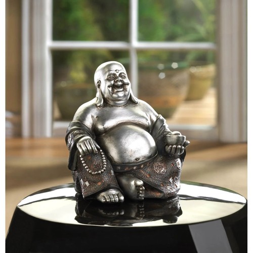 Happy sitting buddha - happy, statue