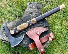 Handmade High Carbon Steel Axe Vintage style Camping Collectible Best Gift 48cm