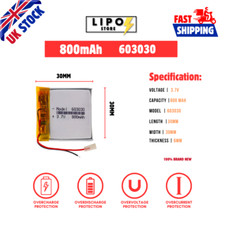 ⚡ 3.7V 603030 800mAh LiPo