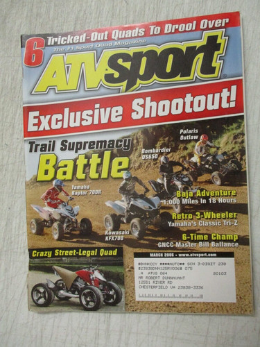 Atv sport magazine march - atv,