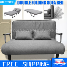 190CM Double Fabric Sofa Bed Sleeper Couch Sofabed Settee Recliner Beds Folding 