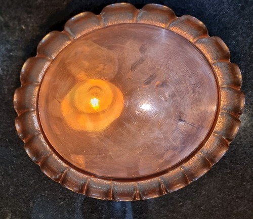 Fluted antique copper serving - fluted,