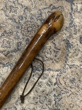 Fab Vintage Walking Stick/Staff/Shillelagh 123cm Root Ball Handle w/Strap