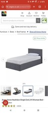 Argos Home Heathdon Small Double Ottoman Bed Frame- Grey - Immaculate condition 