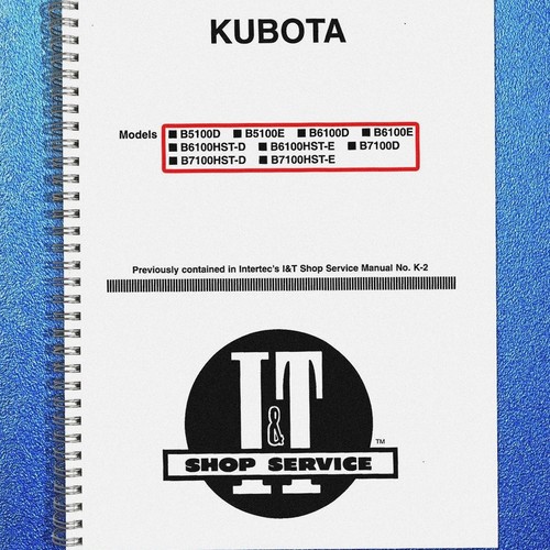 Kubota b5100d b6100d e - b5100d/e, b6100d/e