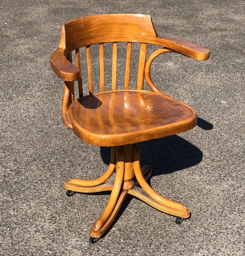 Bentwood swivel desk chair - swivel,