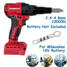 Cordless Electric Rivet Gun Brushless with LED for Milwaukee 18V Battery Machine