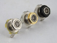 1/4" JACK SOCKET in CHROME, GOLD or BLACK + Nuts & Washer for electric guitar