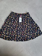Girls Black Flared Mini Skirt