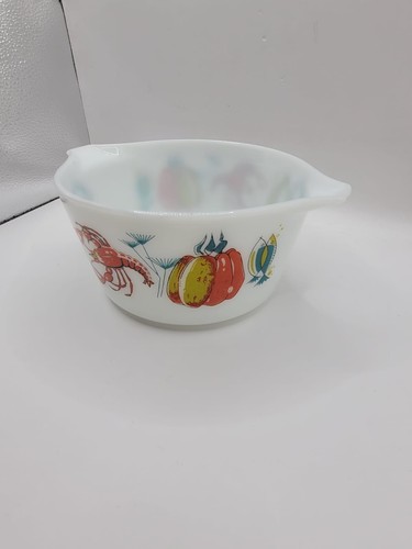 Vintage jaj pyrex oval - oval, lobster