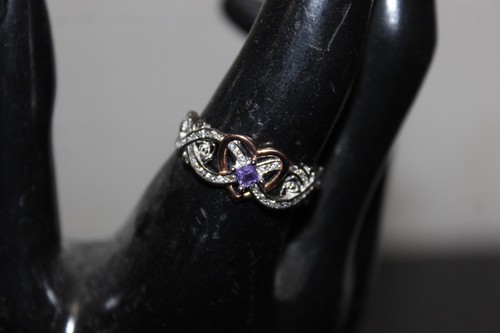 Heart amethyst ring - amethyst,