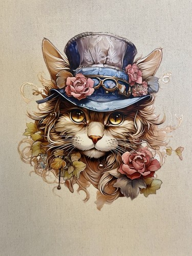 Steampunk cat tote bag - cat,