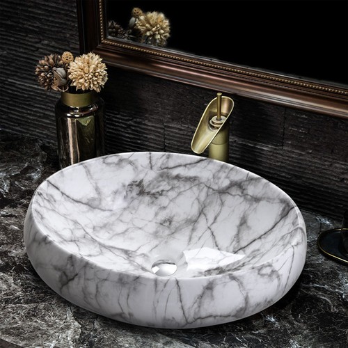 Marble pattern oval wash - marble,