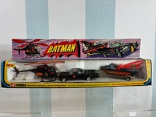Corgi Batman Gift Set  GS40 Batmobile, Batboat,  Batcopter, Original Box Nice