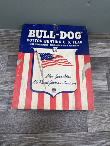 Vintage bulldog cotton bunting - bulldog,