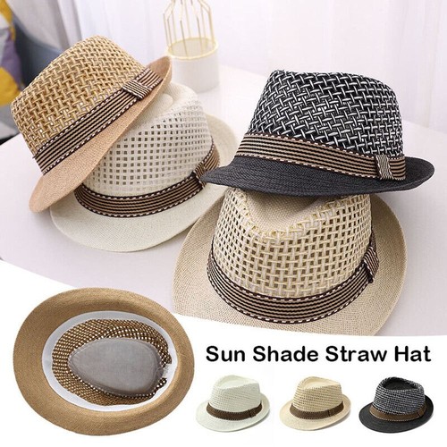 Summer straw fedora - straw, hat