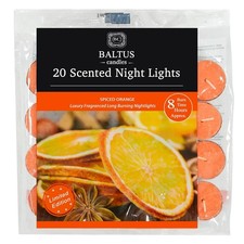20 Pack - Baltus Spiced Orange Scented Tea Lights  Candles 8 Hours Home Gift