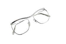 Vintage Savile Row Algha 14KT GF Panto Round Silver Optical Frame Glasses 52mm
