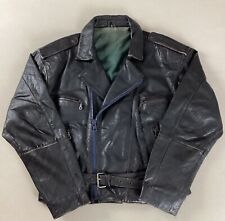 Vintage Leather Biker Jacket Motorcycle Jacket Black Size 50