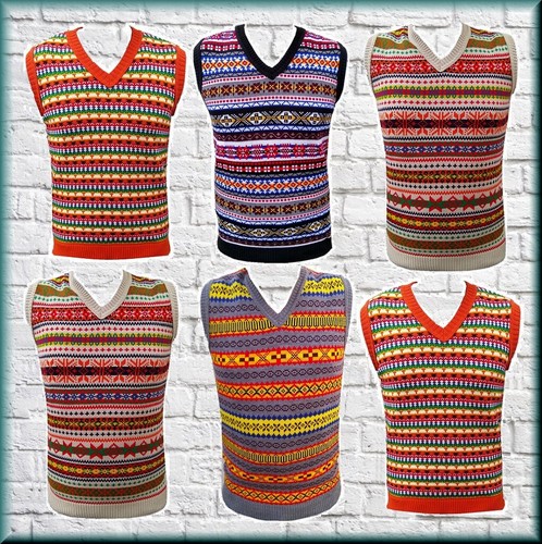 Mens fairisle vest sleeveless - mens,
