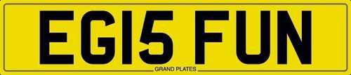 Initials number plate eg15 - initials,