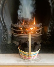 Basket of Irish Peat Turf from the Bog of Donegal  ( 1.9kg )