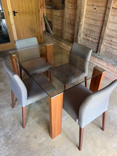 Dwell glass topped dining