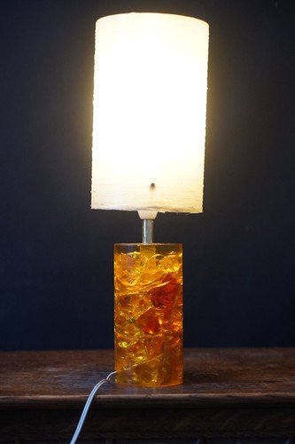 Vintage shattaline table lamp - vintage,